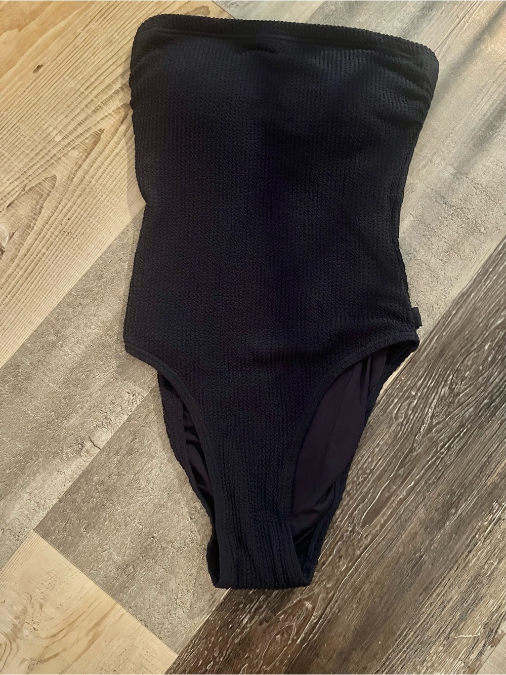 Women’s Blue Strapless Michael Kor’s One-Piece Swimsuit with Skirt